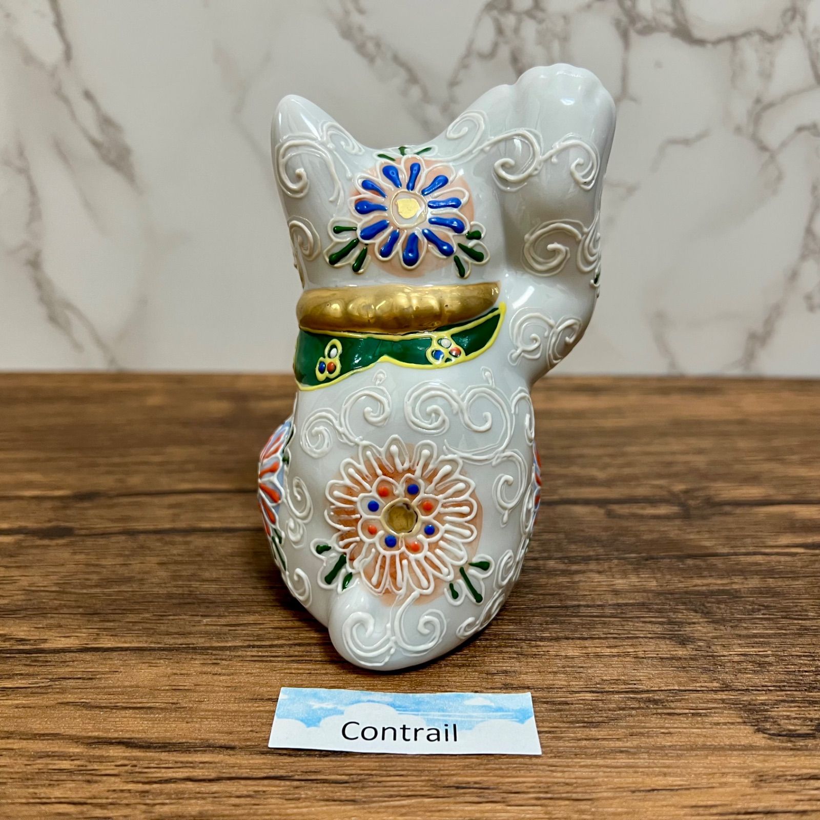 招き猫 陶器九谷焼色盛り上げ高さ29cm 楽天市場】招き猫(左：千客万来