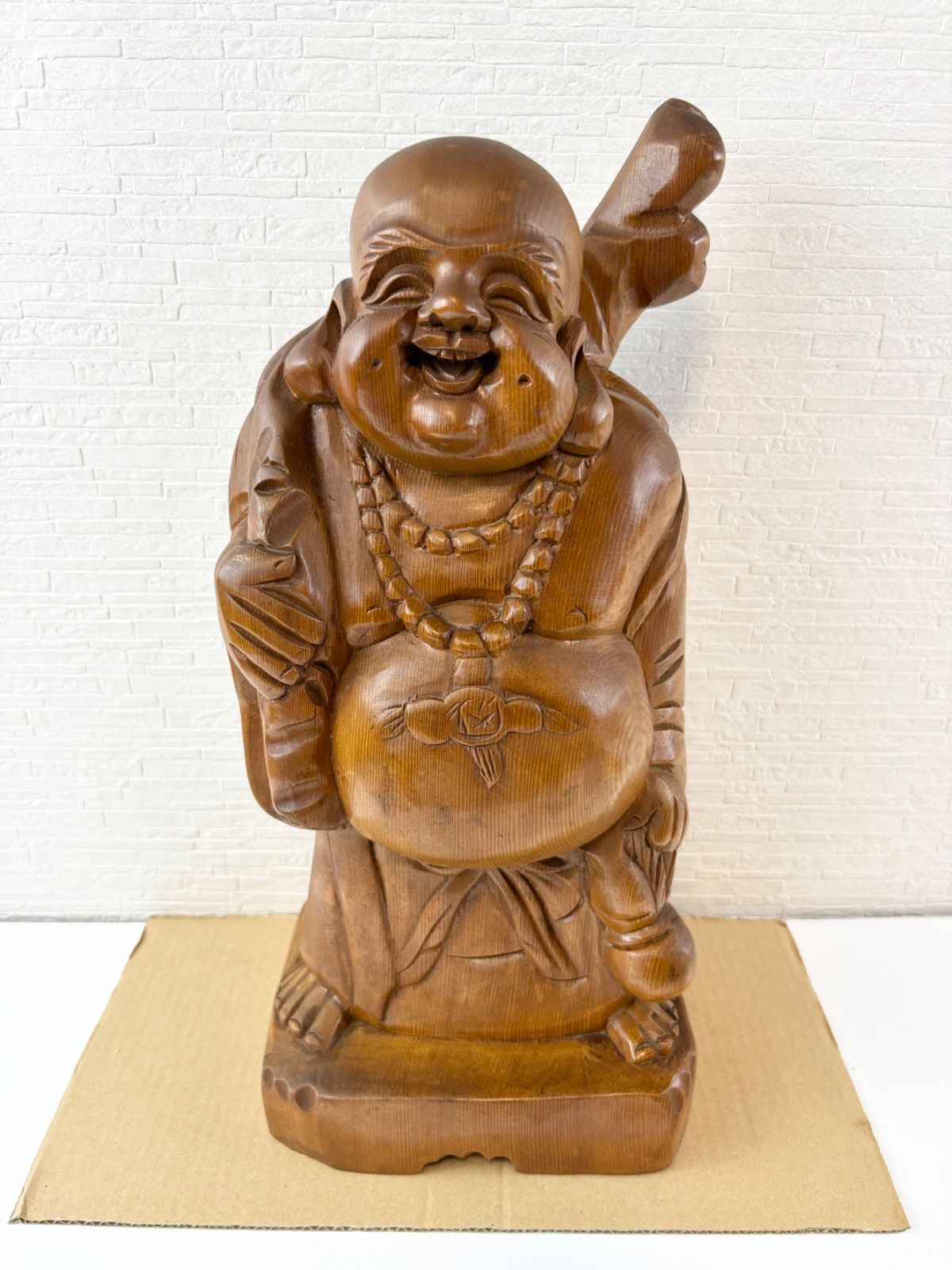 木彫 布袋様 置物 縁起物 七福神 恵比寿様 大黒天 - メルカリ 大黒様