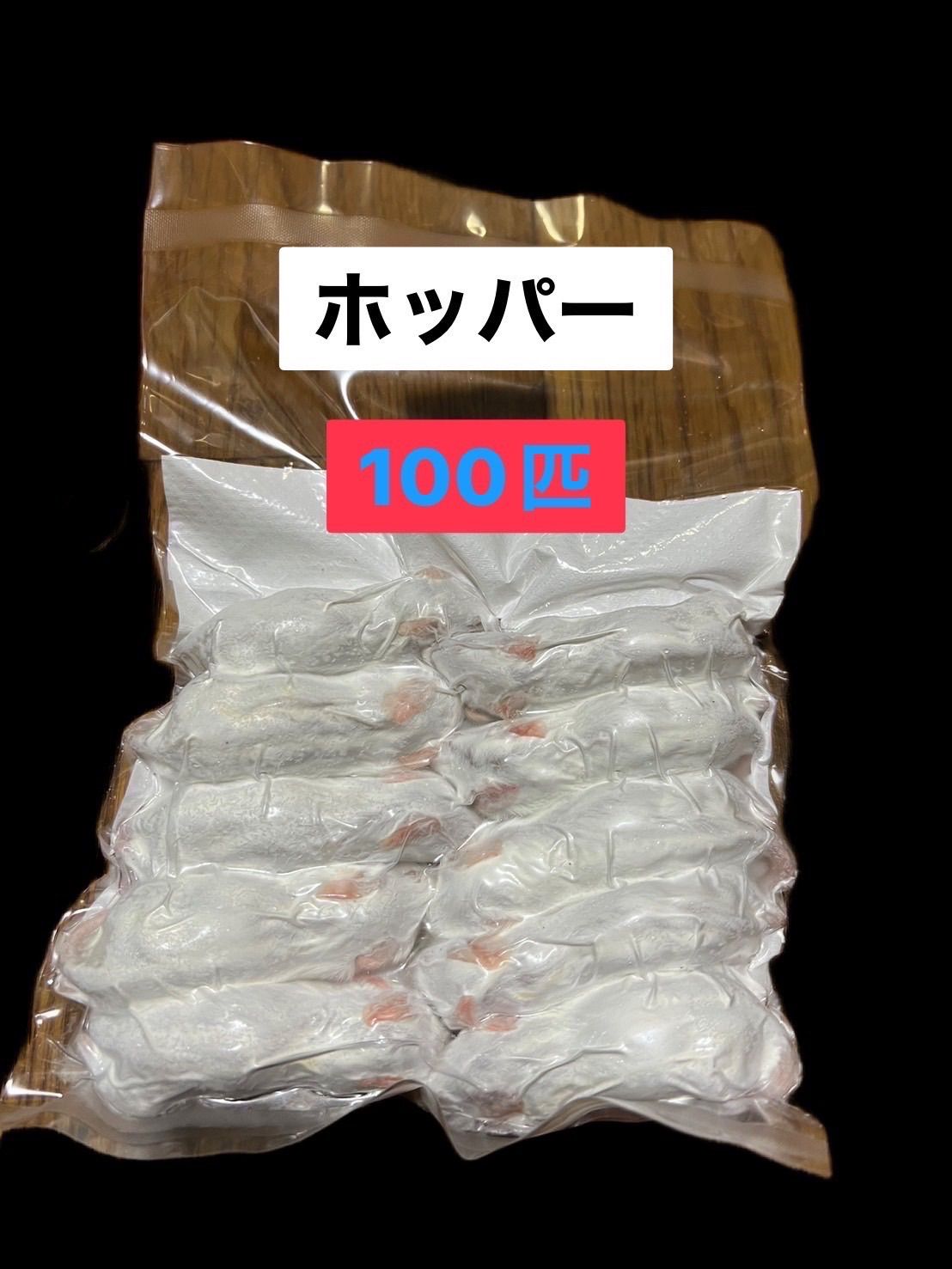 国産冷凍ホッパーマウス 100匹 送料込 即日発送 同梱可 本物