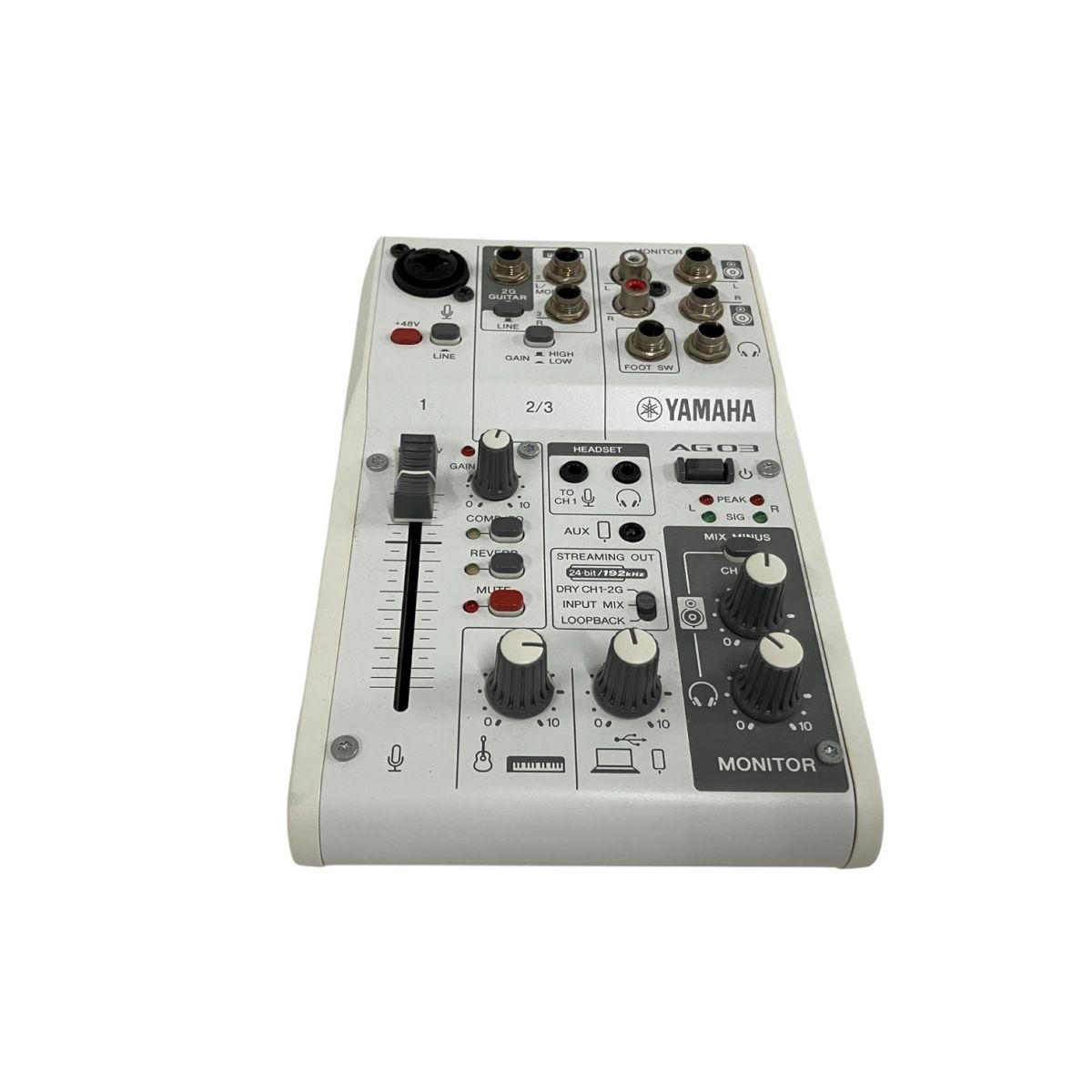 A91美品✨ Yamaha AG03 ホワイト ミキシングコンソール 【公式通販】