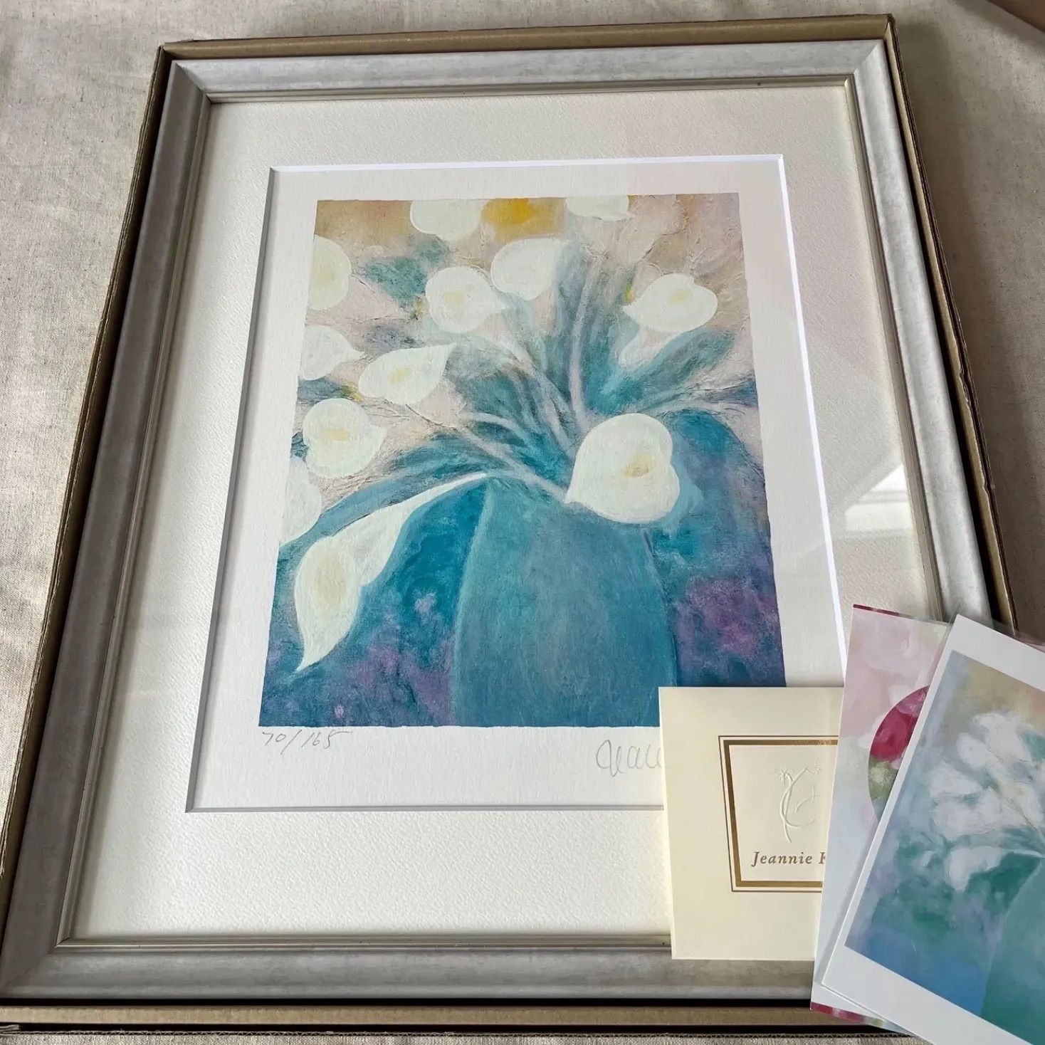 大きめ 版画 ジニー・キム 限定ジクレー サイン、ED.証明書 額装