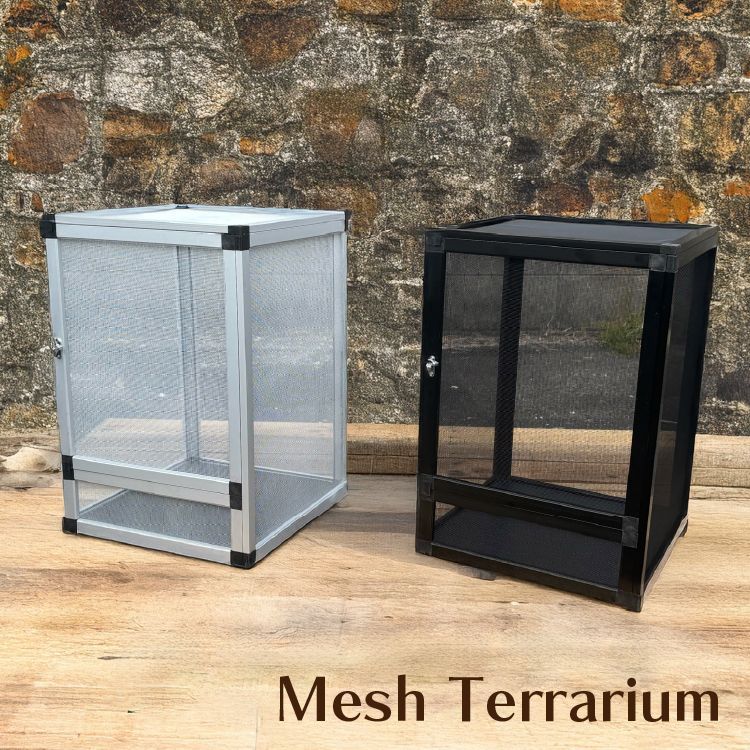 爬虫類ケージ 90×45×45 引き出しタイプ サイド金網 天板蝶番、取手付き