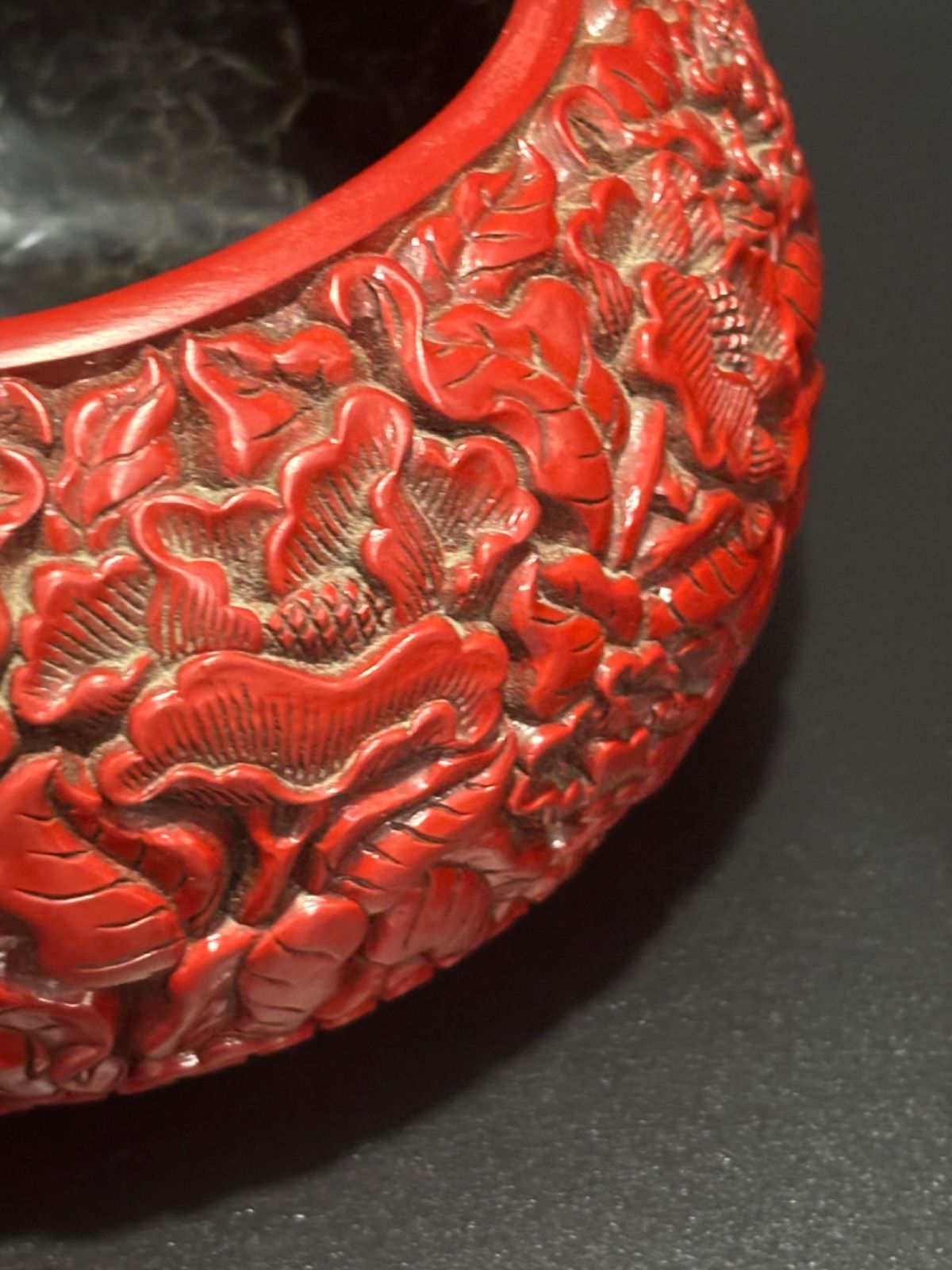 中国美術 香合 ストア 漆器 中国古玩 碁石入れ 漆芸 時代物 茶道具 唐