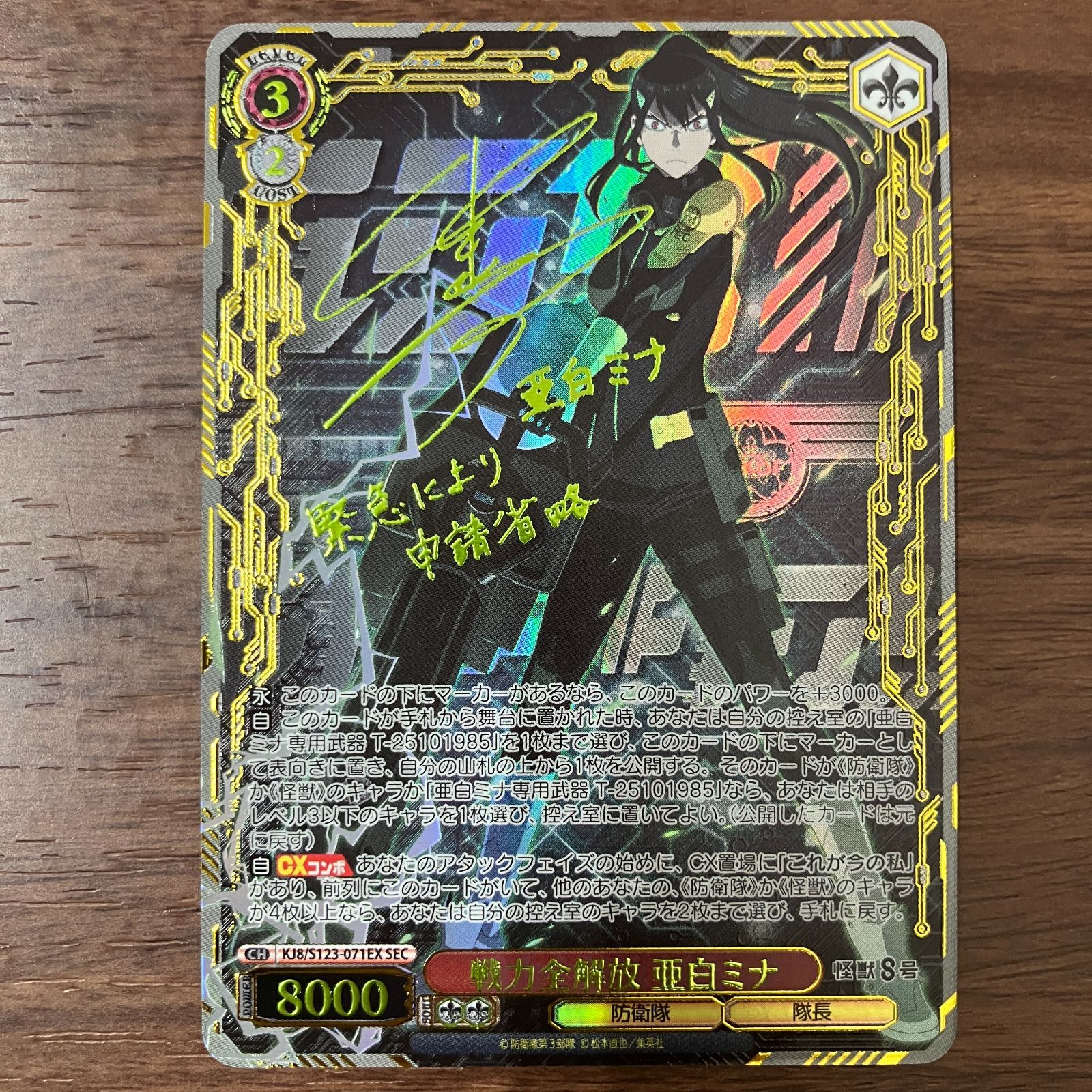 ヴァイスシュヴァルツ 怪獣8号 ssp 守りたい日常 亜白ミナ ヴァイス