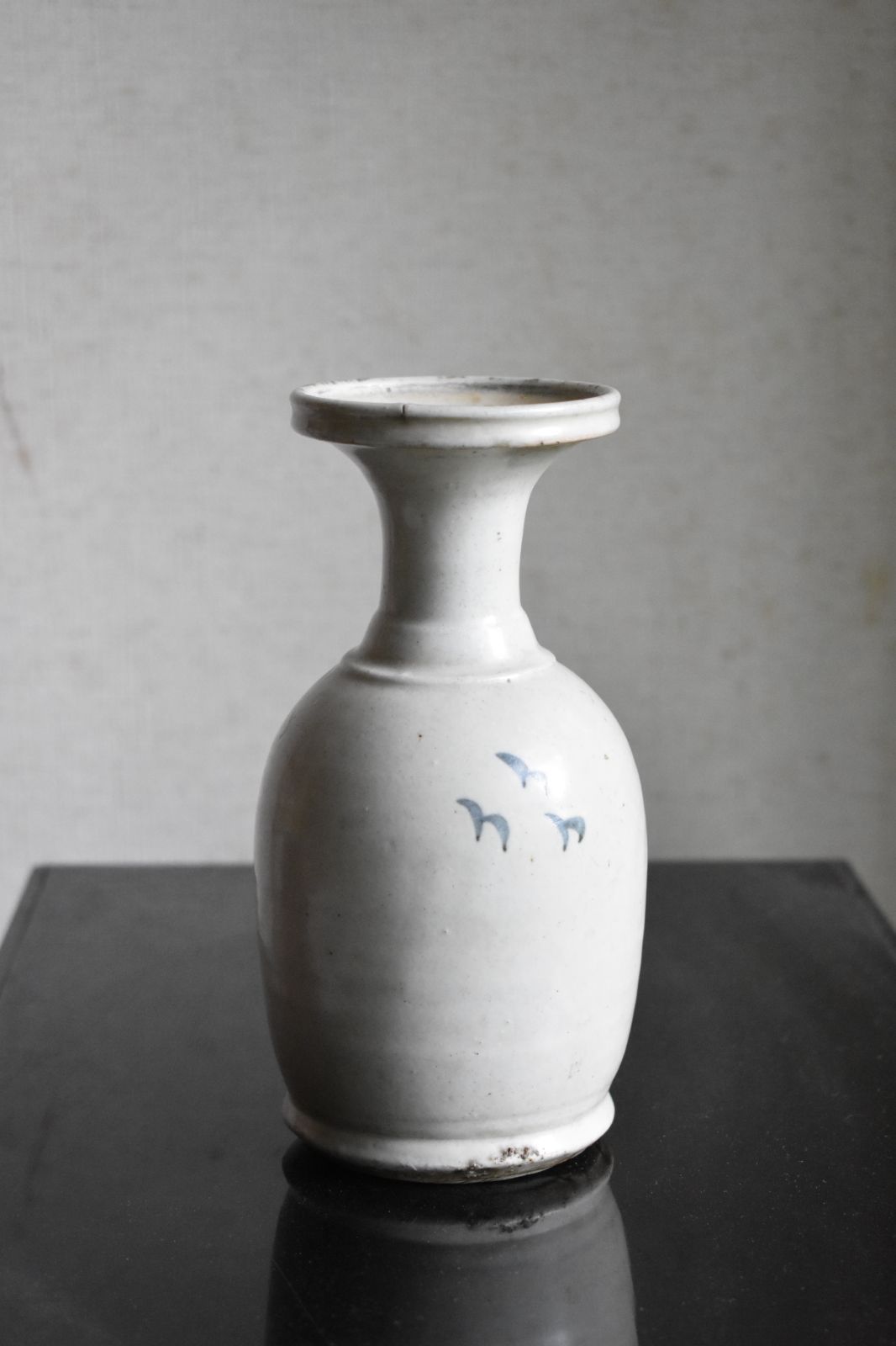 灰色の花模様 陶器ボウル おわん 直径約10cm初期伊万里 骨董 古美術