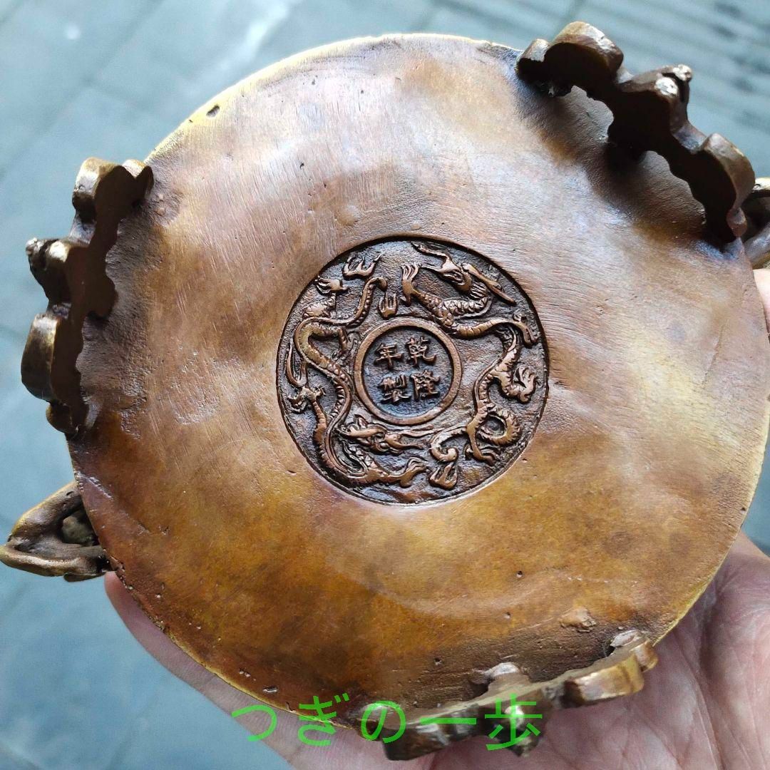 銅器 空気清浄暖手香炉 薫香 香道 盤香炉 装飾品 工芸品 美術品 銅器