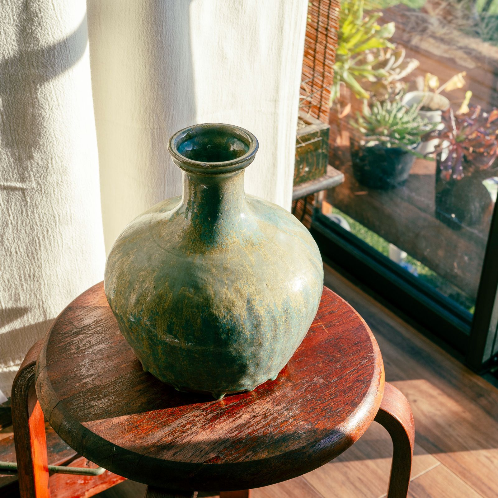 昭和レトロ 花瓶 壺 花瓶 フラワーベース 壺 ガラス製 昭和レトロ