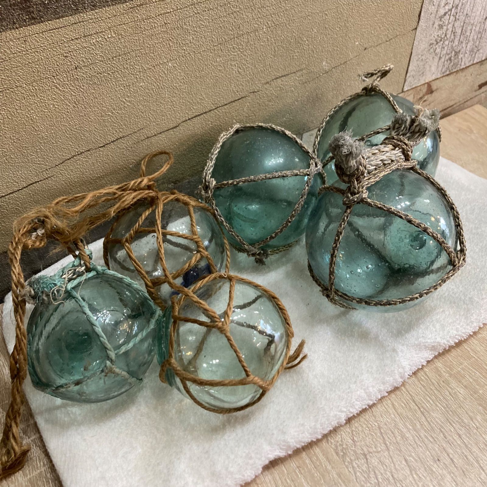 漁具 ガラス玉100個 浮子 漁師 ガラス玉 漁具 浮き玉 フロート 100個 網