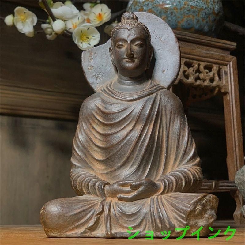 ガンダーラ造像 禅定坐像 禅意書斎茶室 装飾品 工芸品 美術品 置物