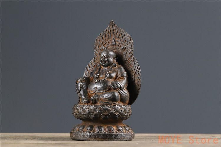 販売 鉄器 鉄仏 蓮華弥勒仏像 装飾品 工芸品 美術品 置物zw0829 鉄器