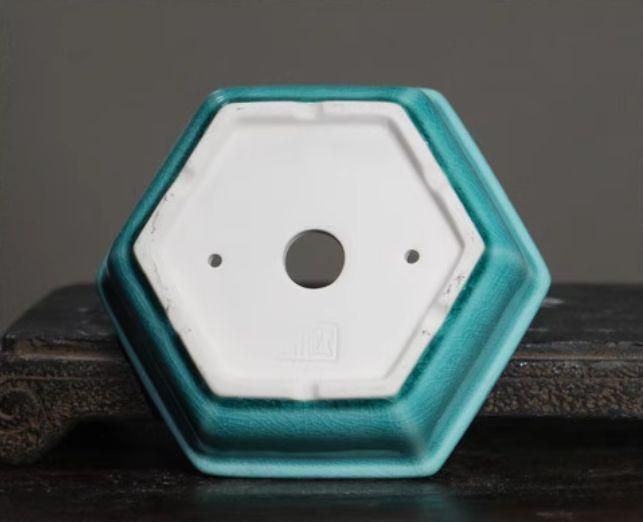 六角形紫砂鉢 青磁鉢 山野草鉢 多肉植物 植木鉢 小品大品盆栽