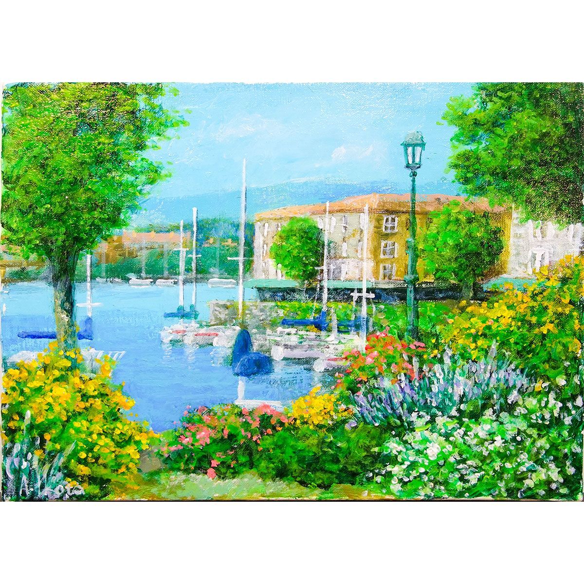 楽天市場】帆船 日本丸の通販 油彩画 中垣龍一「日本丸」 WF6号 油絵