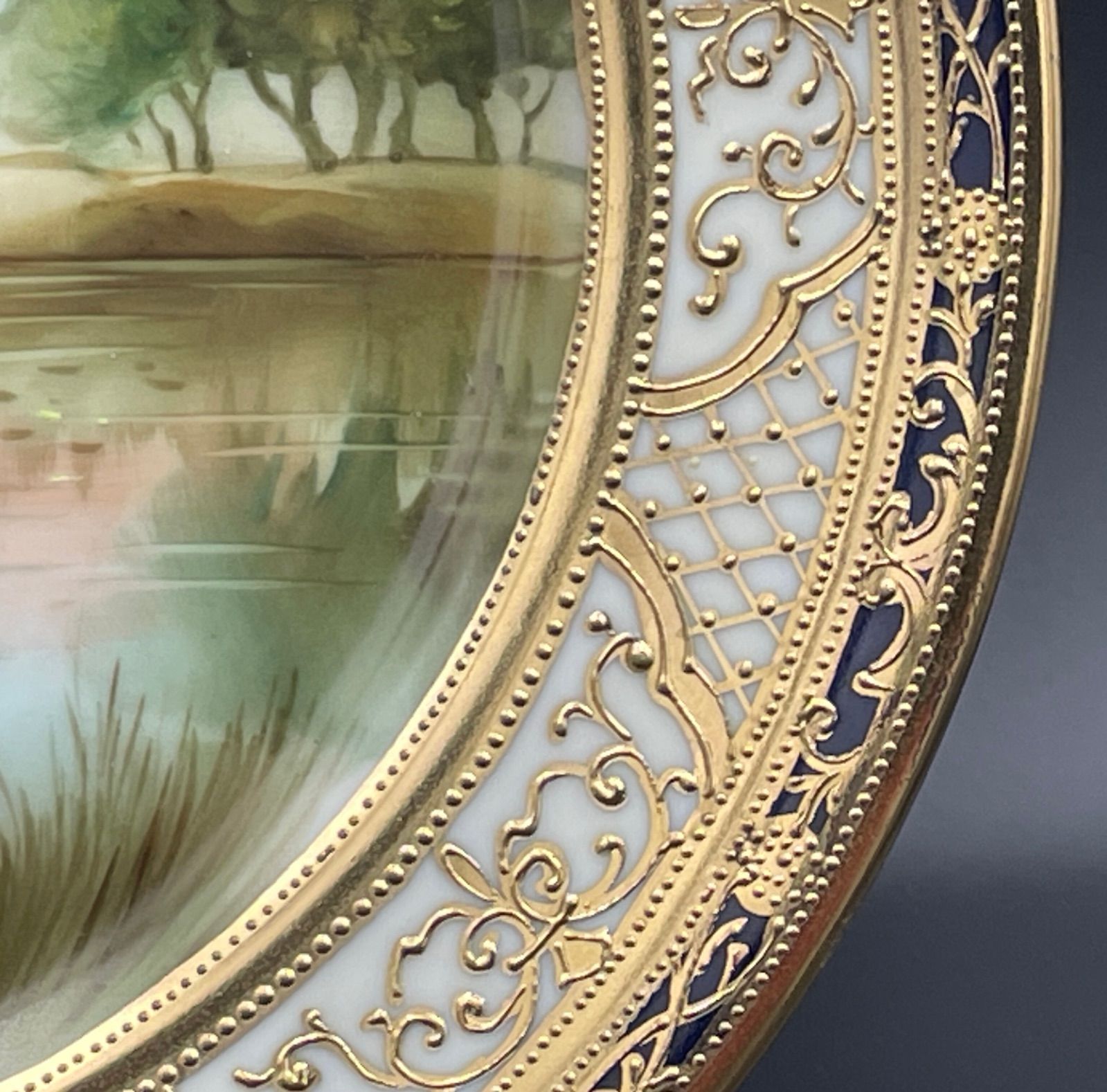 販売済み 【希少】初期オールドノリタケ プレート アンティーク 湖畔