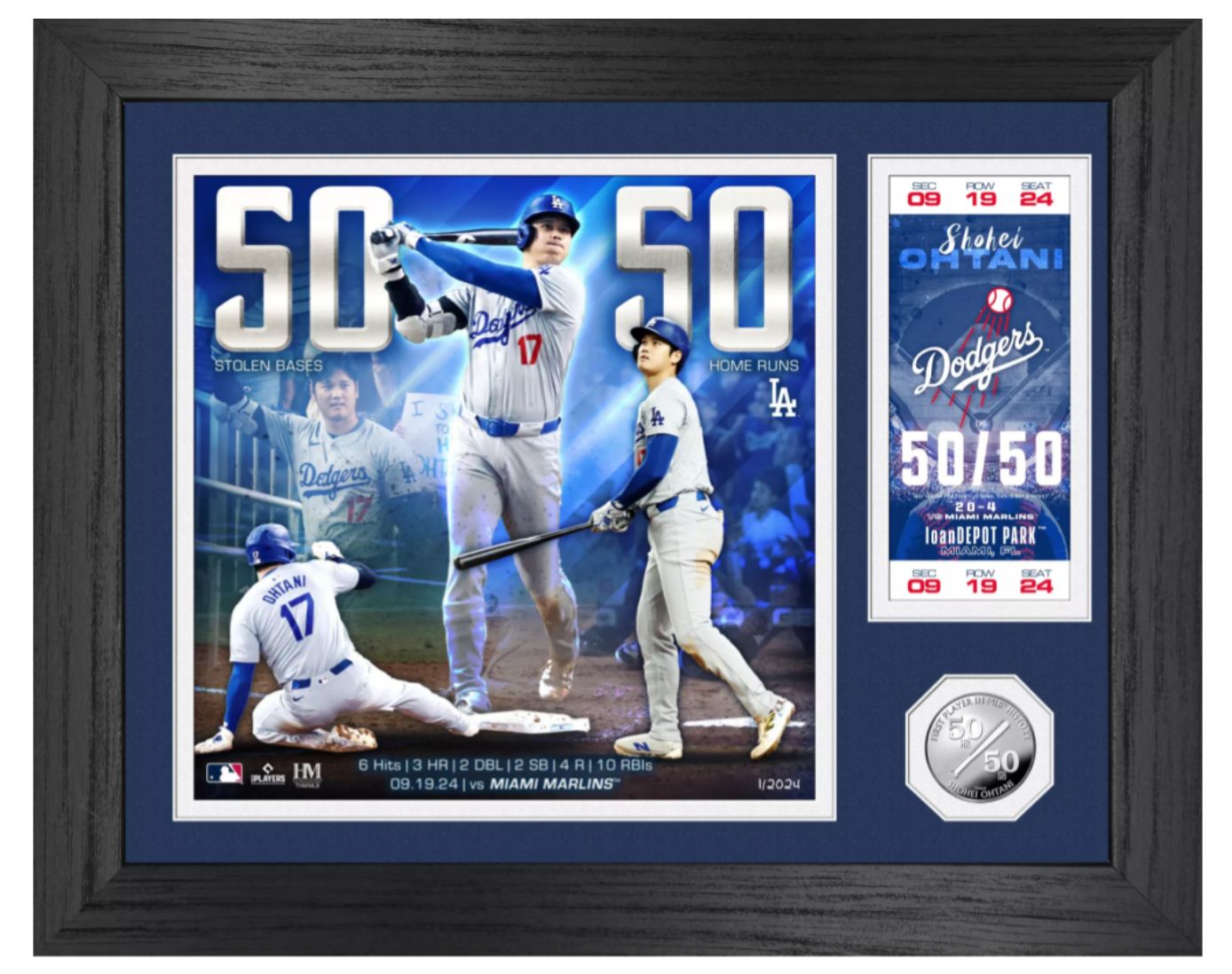 大谷翔平 2024 MVP記念 ダブルゴールドフォトミント 大谷翔平 2024 50