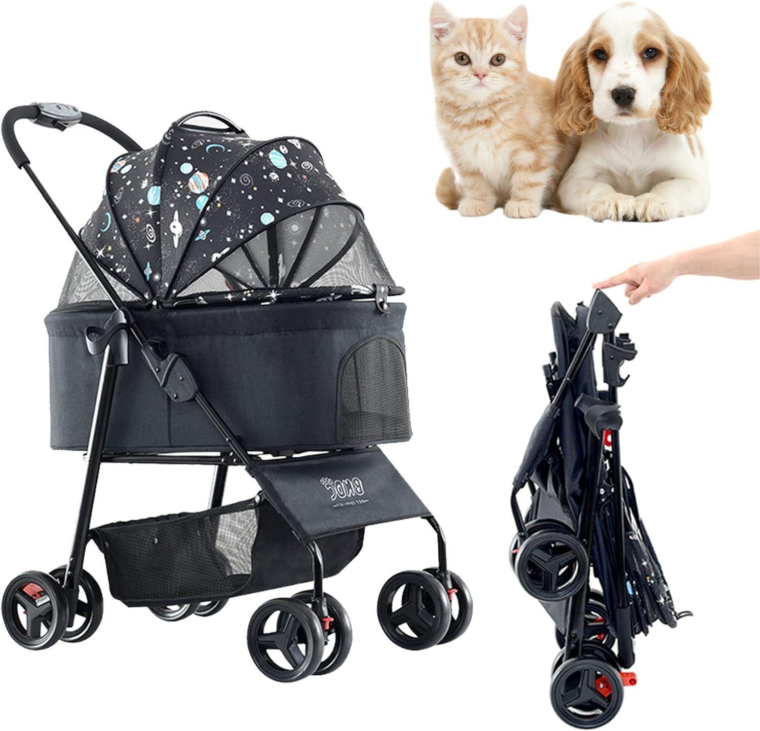 値下げ】未使用 3WAYペットカート いぬのきもち掲載 25kg耐