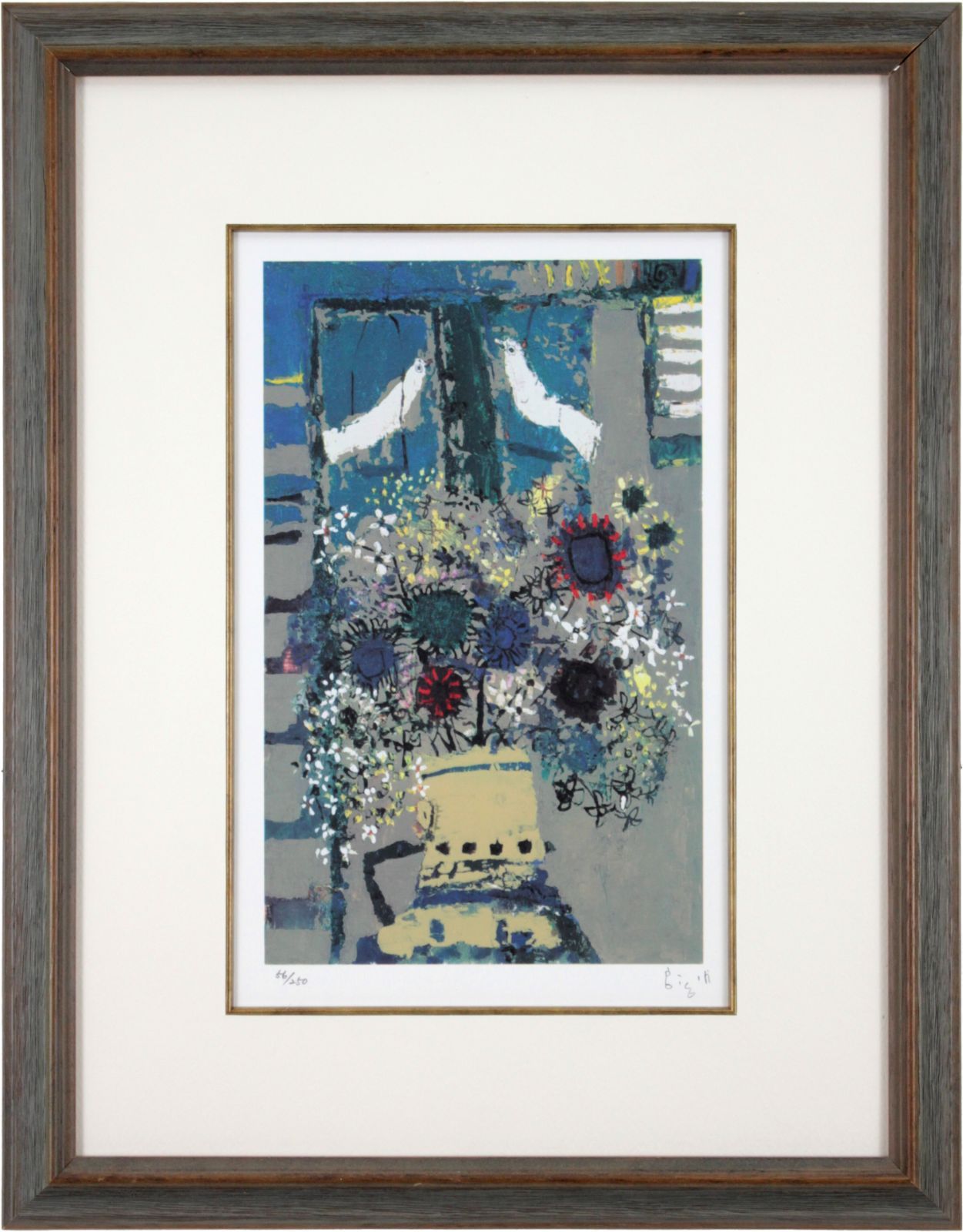 真作保証】早川義孝「アトリエの中で」油彩0号 額装 絵画 抽象画 真作