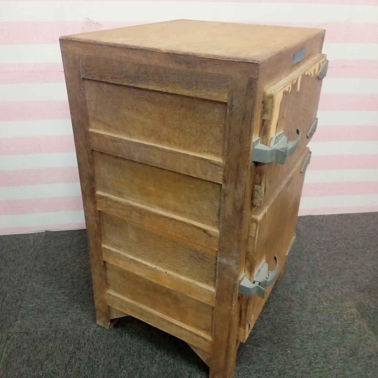 昭和レトロ アンティーク 氷冷蔵庫 木製 HOKUYOREIKI 昭和レトロ