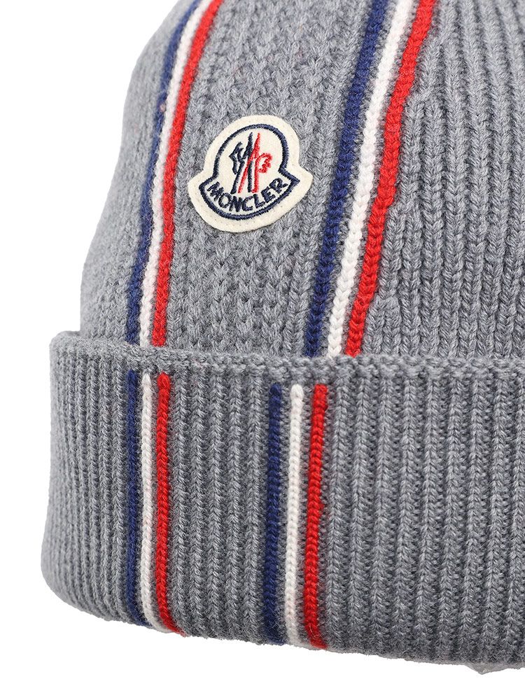モンクレール ニット帽 グレー モンクレール ニット帽 グレー MONCLER