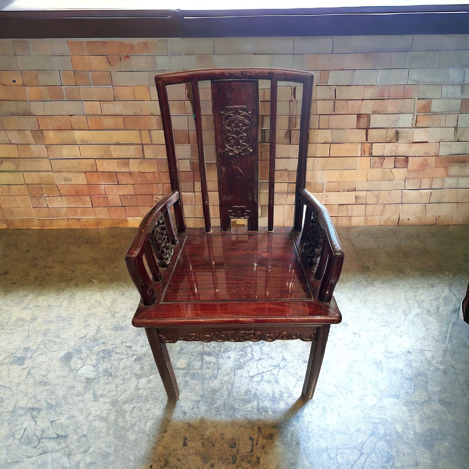 中華椅子 中国美術 唐木 アンティーク ヴィンテージ 中国家具 ①