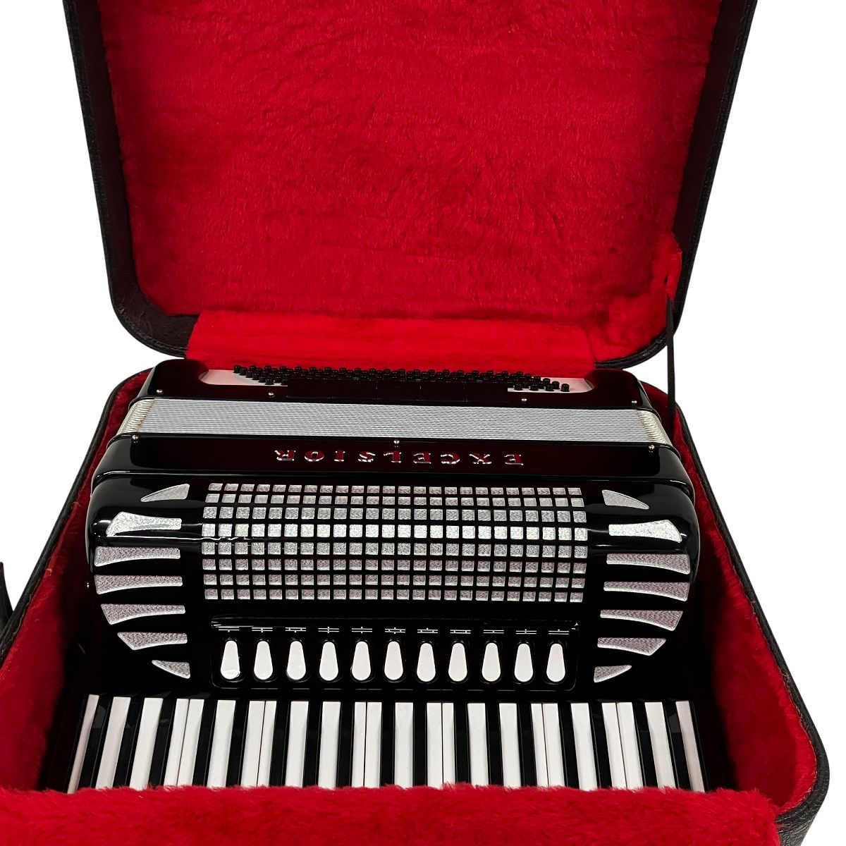 ヴィンテージレア品、EXCELSIOR アコーディオン 赤41鍵盤 ヴィンテージ