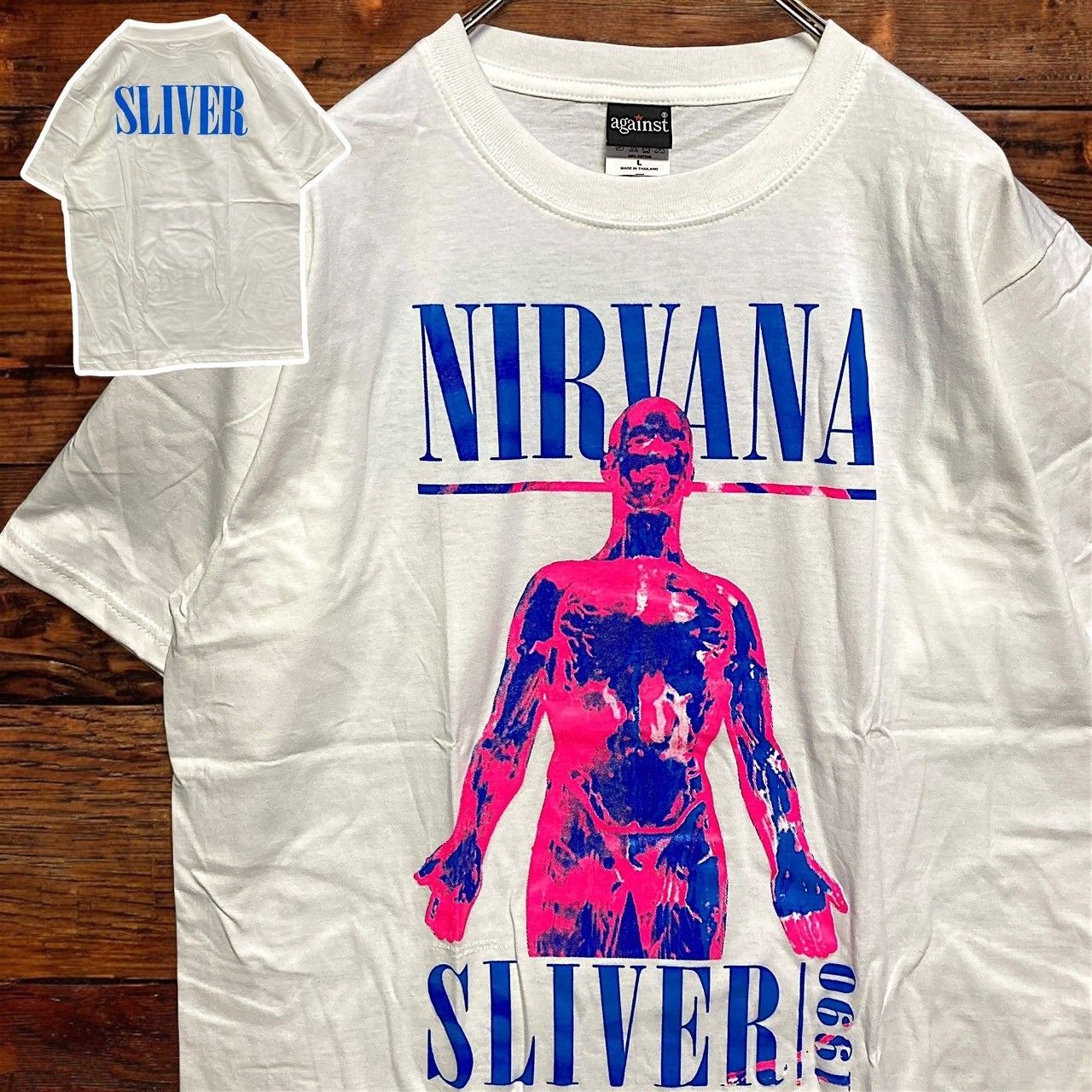 ニルバーナ NIRVANA 白 バンド Tシャツ tee ティーシャツ ロック