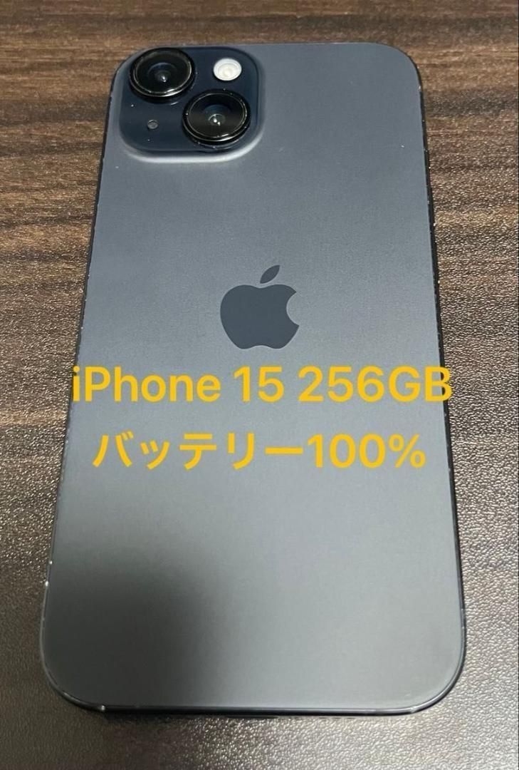 iPhone 15 ブラック 128 バッテリー100%【訳あり】 ① iPhone 15
