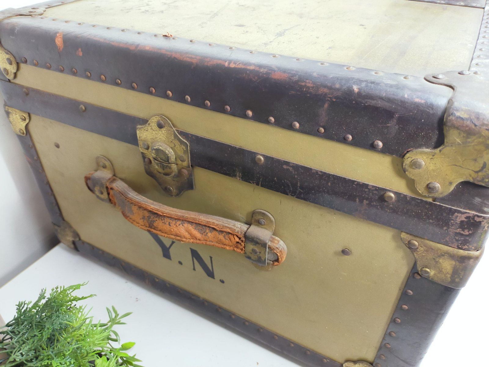 特大 セール中 ヴィンテージトランクボックス 鍵なし 幅101x奥行52x