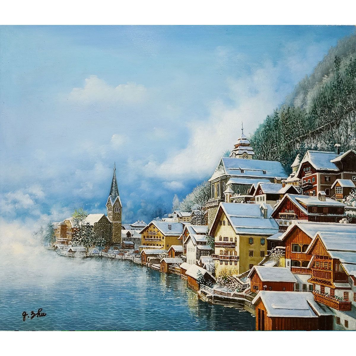 楽天市場】帆船 日本丸の通販 油彩画 中垣龍一「日本丸」 WF6号 油絵