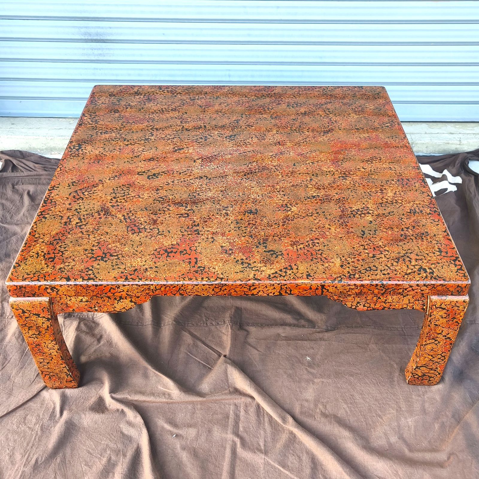 津軽塗（唐塗）バカ塗り・座卓・テーブル・伝統工芸・No.230801-90