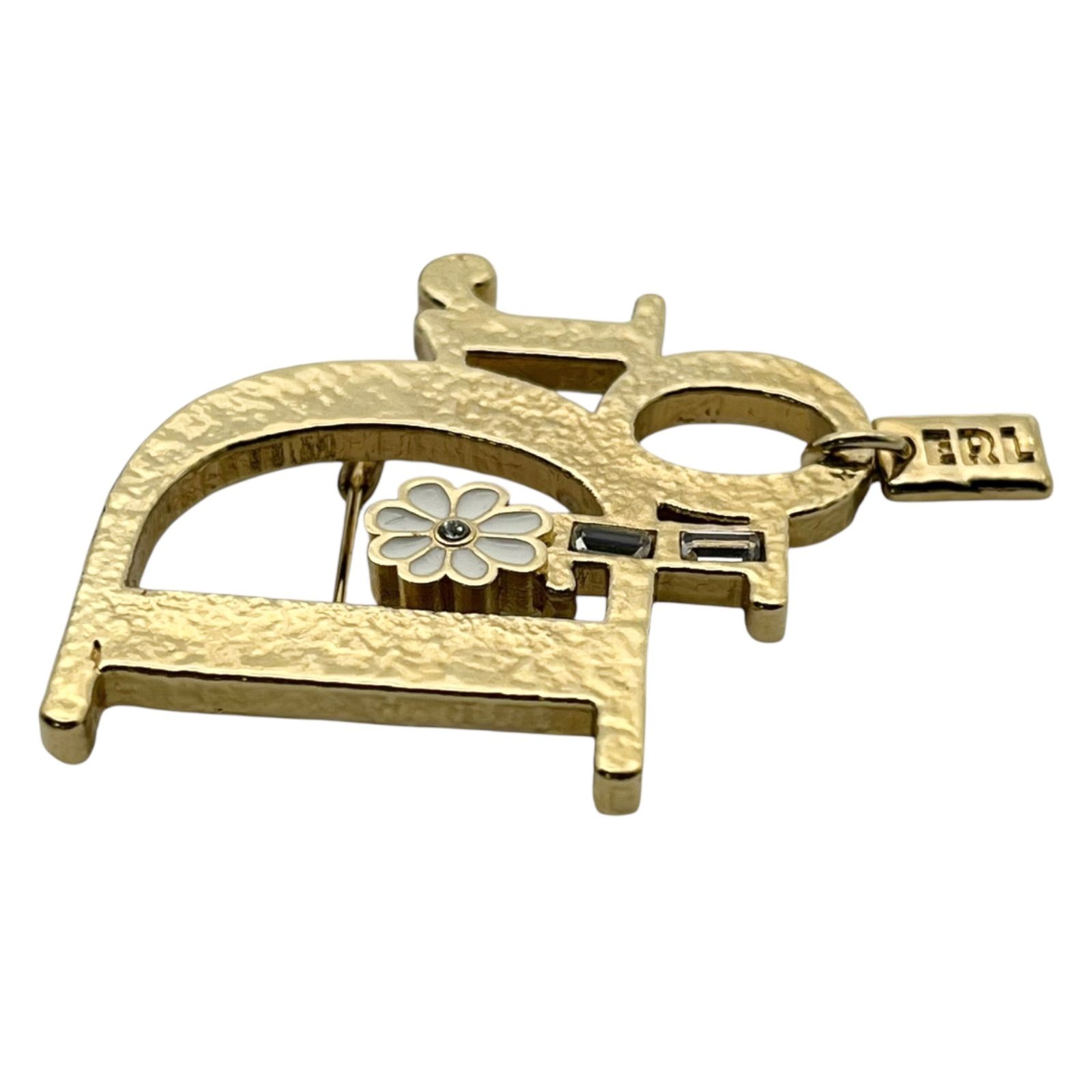 クリスチャンディオールChristian Dior ブローチ ゴールドカラー