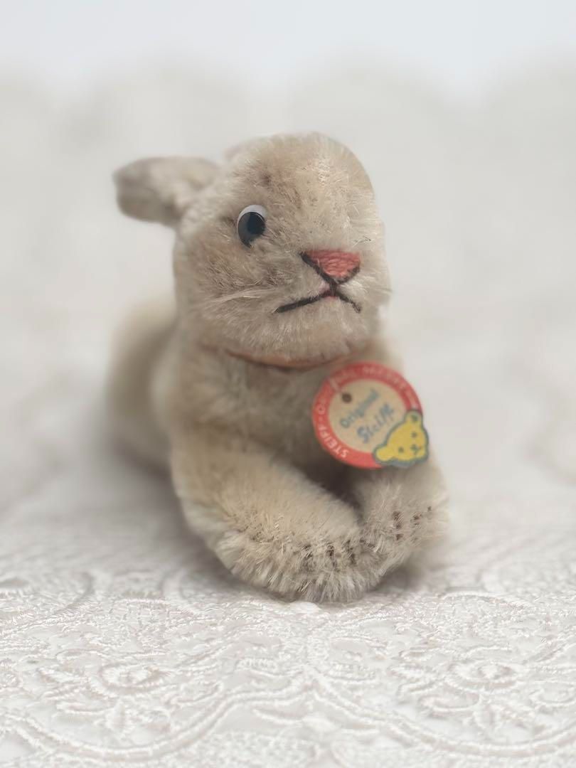 送料無料☆シュタイフ☆Lying 購入 Rabbit 6cm☆くつろぎラビット/最小