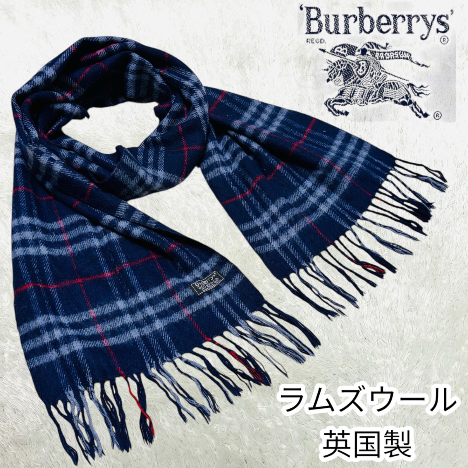 BURBERRY チェック柄マフラー ウール