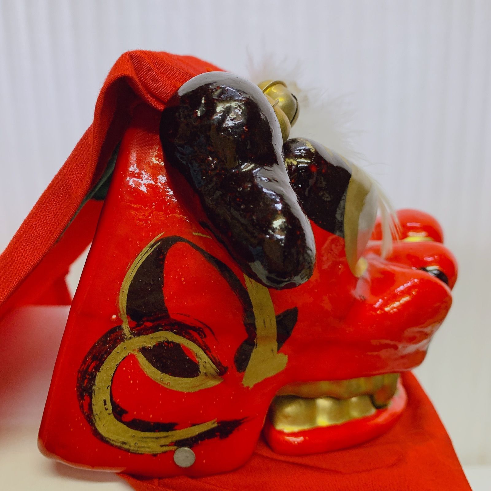 希少 手獅子 日本舞踊 小道具 獅子舞 赤獅子 舞手獅子 獅子頭 縁起物