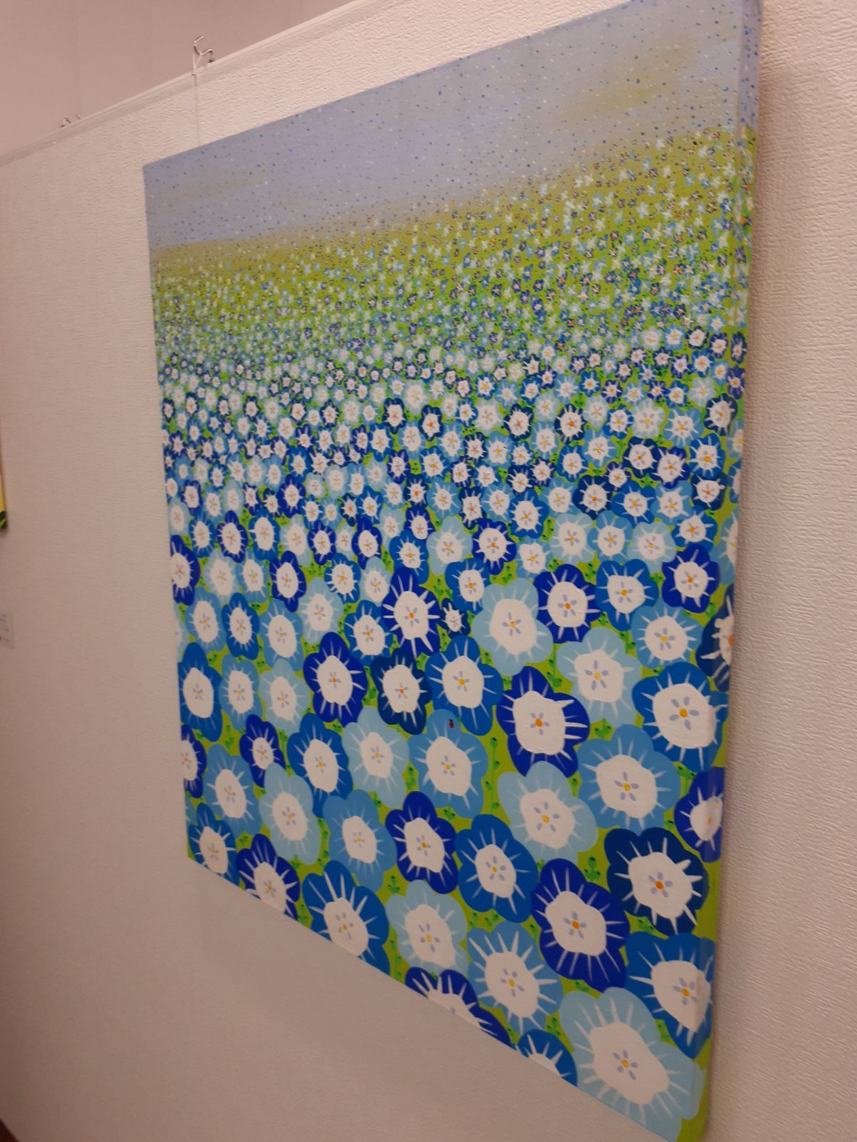 幸せの種をまく キャンバス アクリル絵の具 画家 小楠アキコ作品 F10号