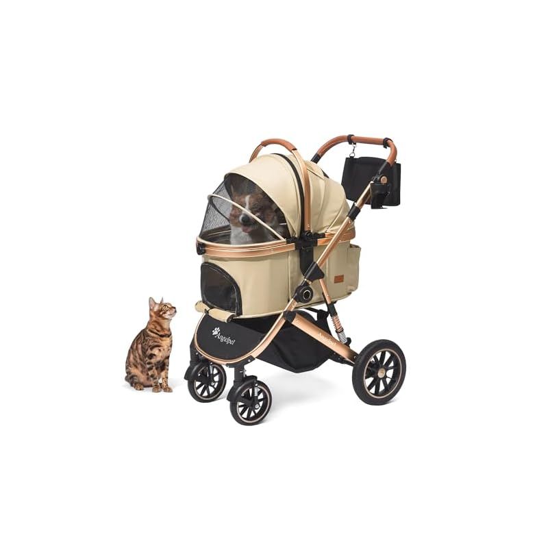 Angelpet ペットカート 分離型 犬用 バギー いぬ用 4輪 前輪360°回転