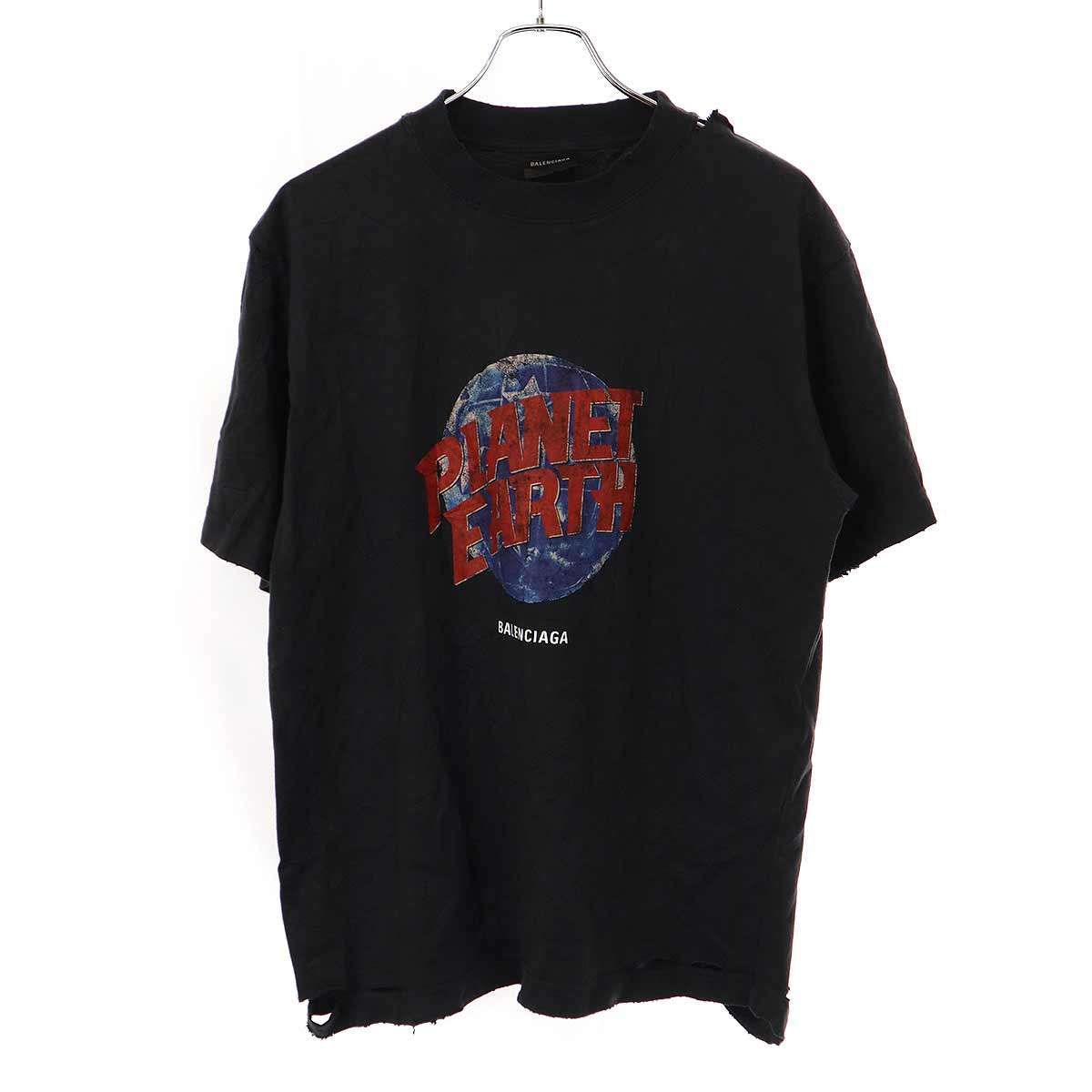 BALENCIAGA PRANET EARTH ダメージ加工 Tシャツ