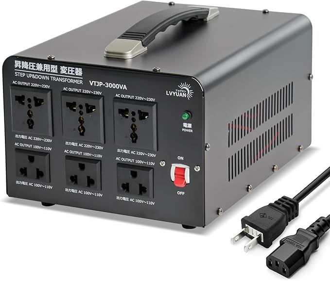 カシムラ TTS-119C 変圧器 100V/230V 大型3000W トランス 安