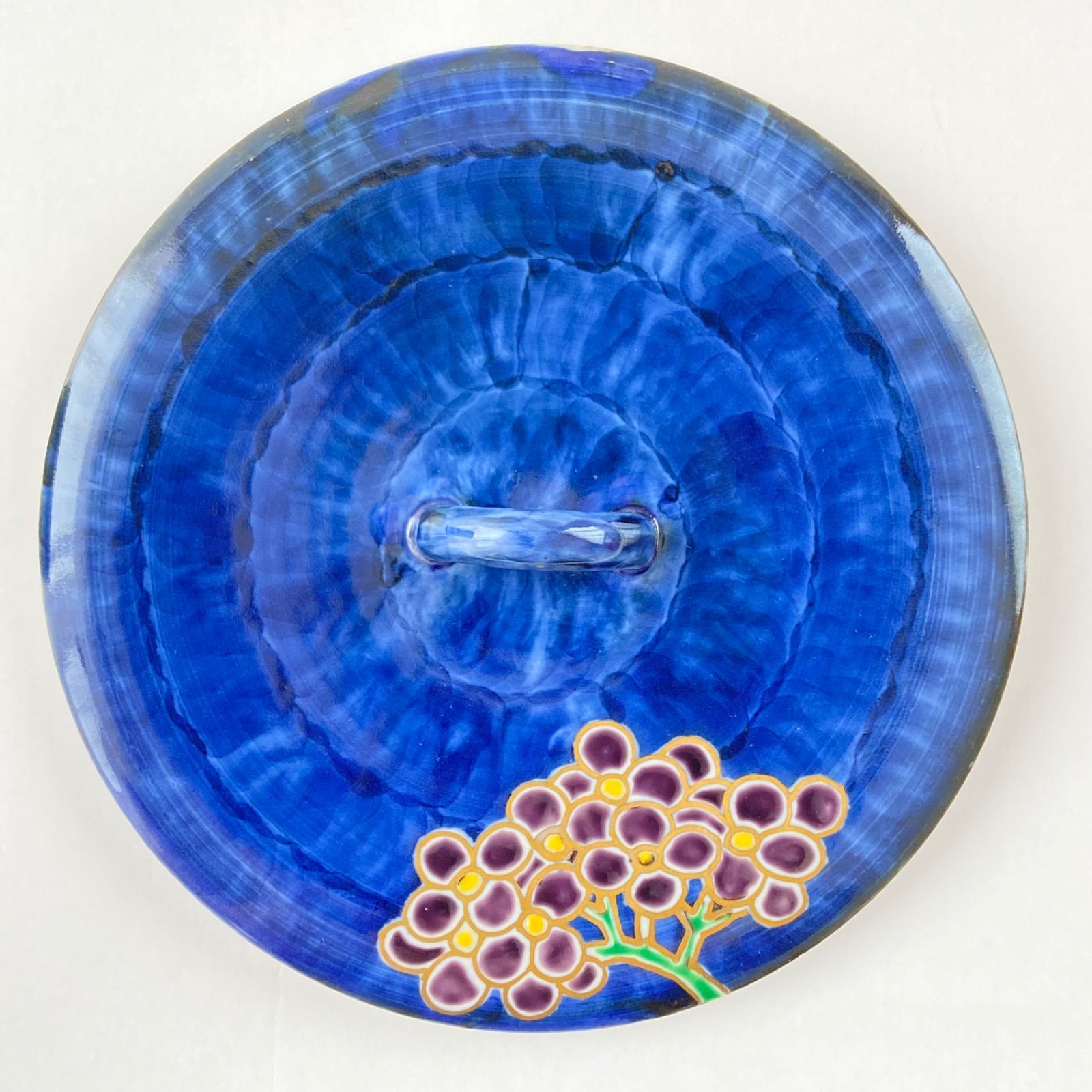 水指 色絵 紫陽花 高野昭阿弥 共箱入 茶道具 茶器 陶磁器 古美術