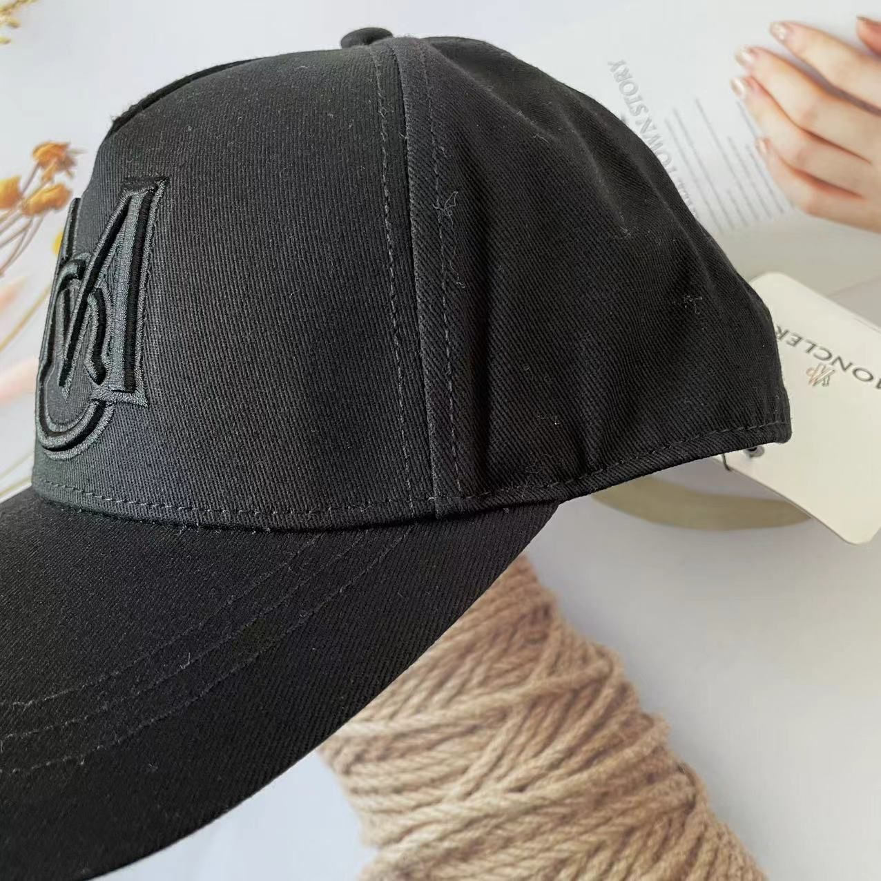 MONCLER モンクレール キャップ ベビー Sサイズ MONCLER ブラック