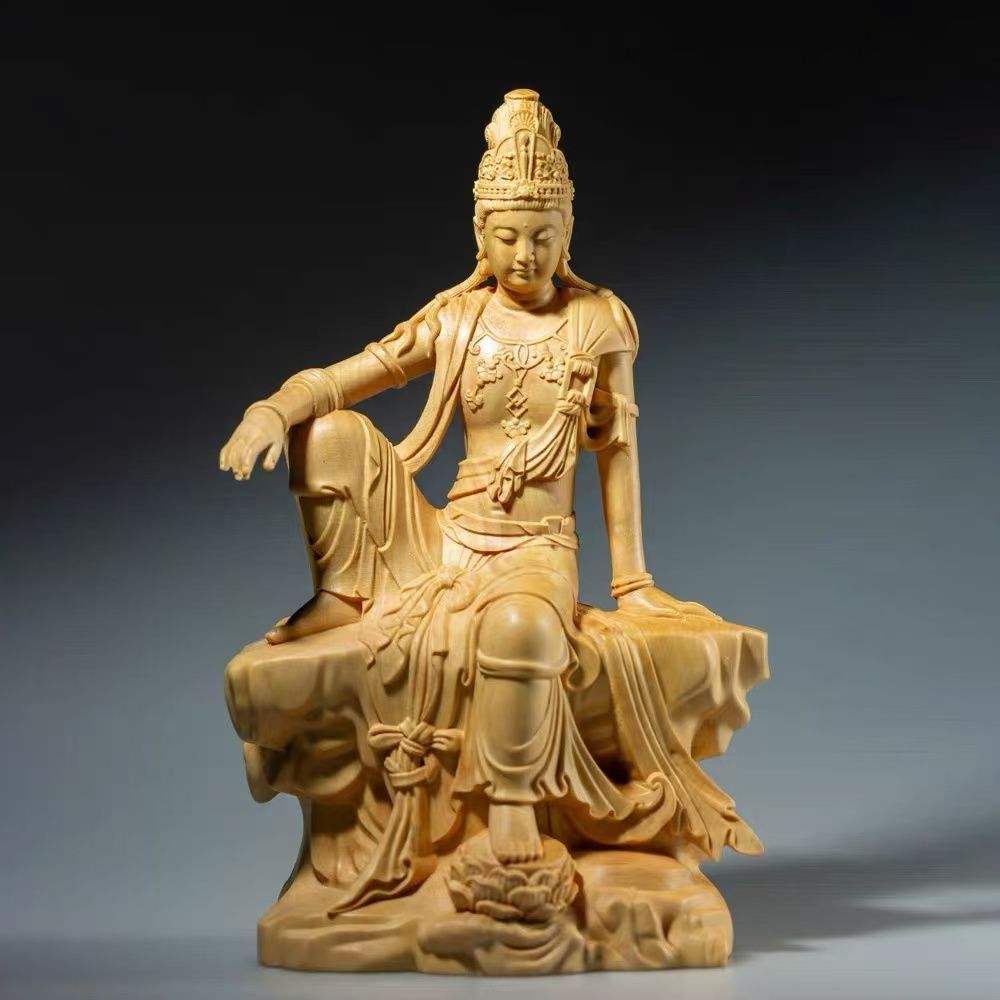 木彫 自在觀音像 2024 自在観音菩薩 観音菩薩 観世音菩薩 仏教美術