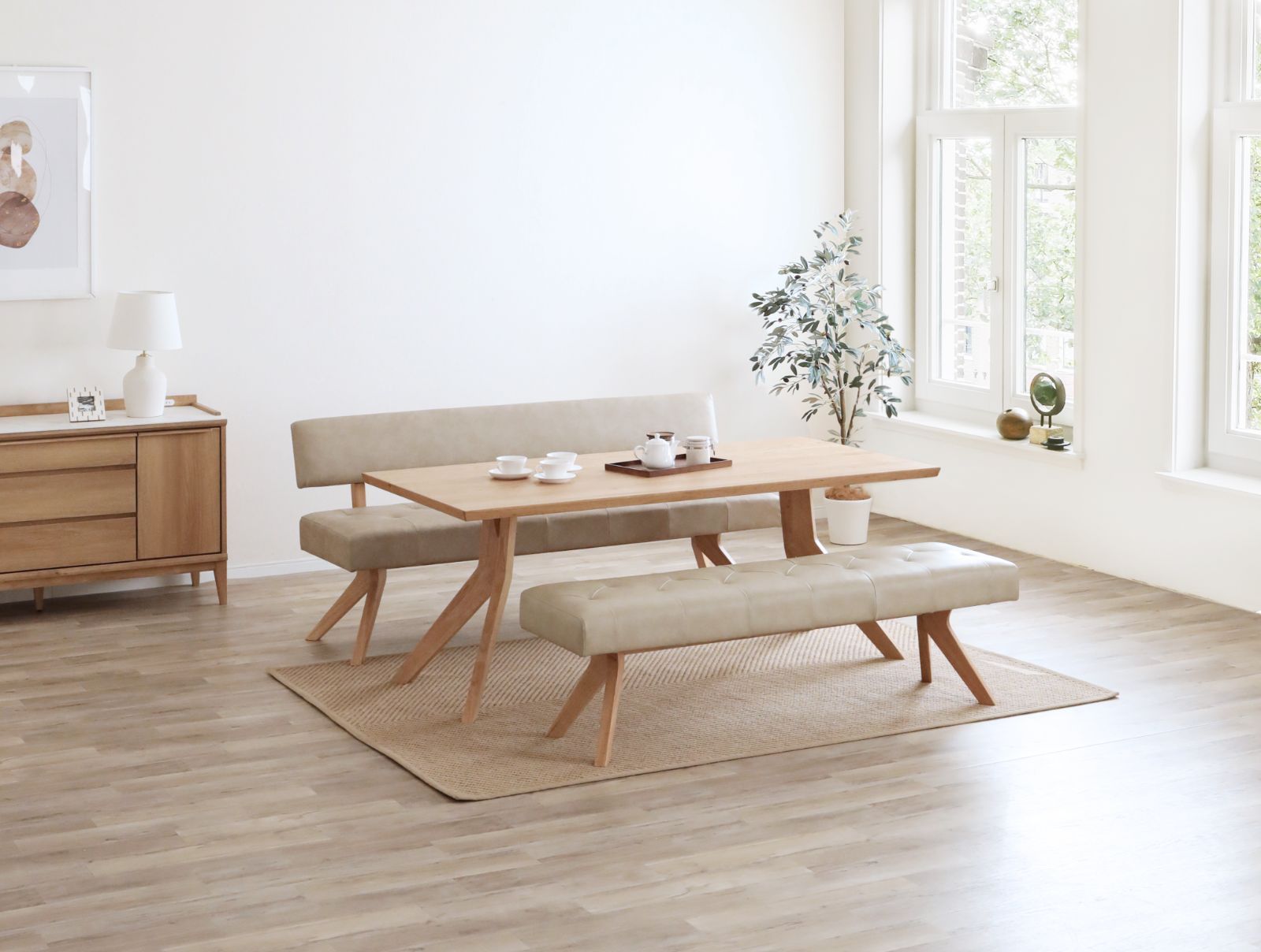 シギヤマ家具 LD セット ダイニングセット 180cm レブル 3点セット