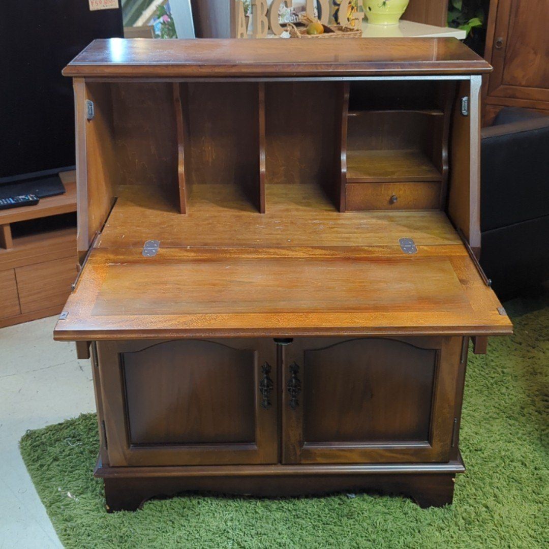 カリモク コロニアル ライティングビューロー デスク オールドカリモク