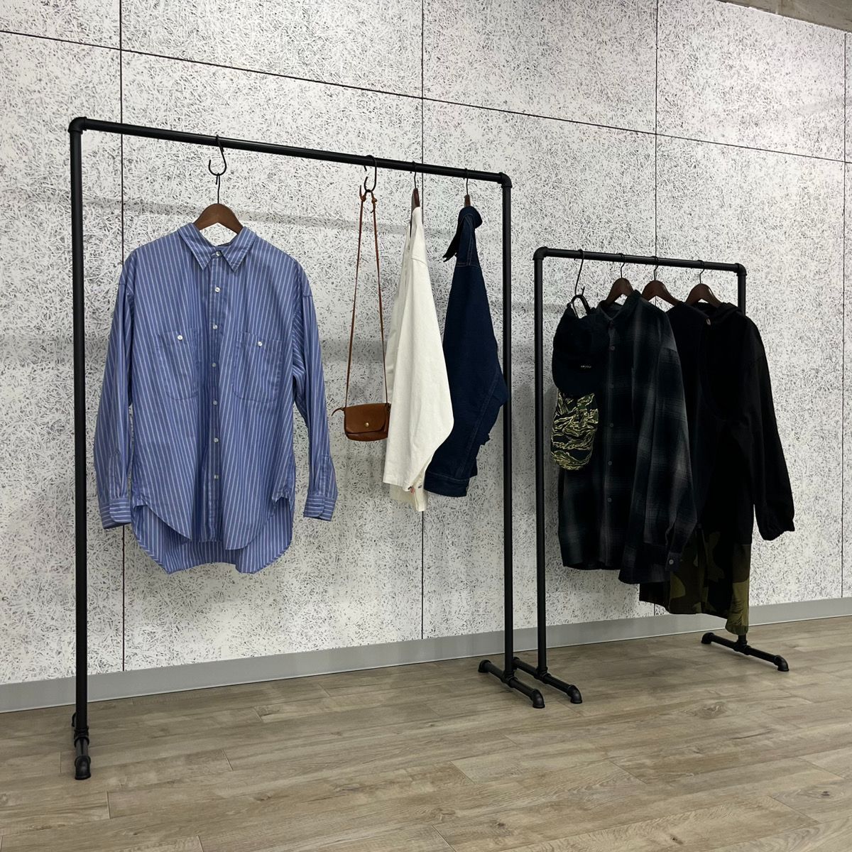 ハンガーラック ガス管 アイアン セール中 黒 パイプ インダストリアル