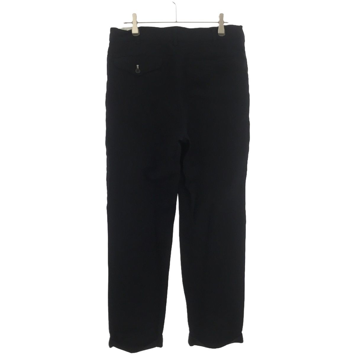 新品 ブラックコムデギャルソン ポリエステル縮絨 側章付きパンツ