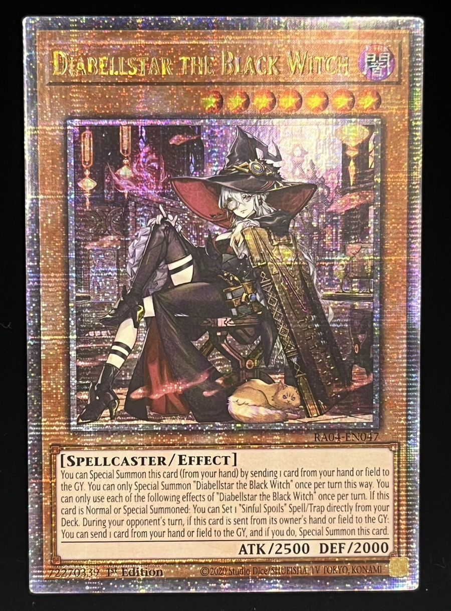 遊戯王 黒魔女ディアベルスター 絵違い 三角帽子アジア版 25th