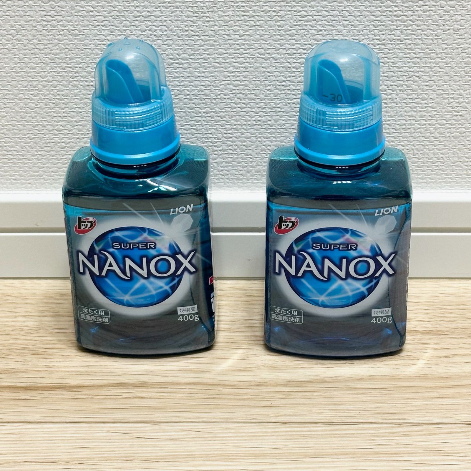 未使用 トップ スーパーナノックス 900g 洗たく用9個 徳大容量 高濃度洗剤