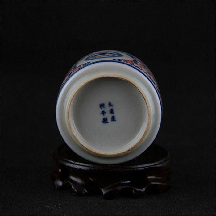 清康煕青花竜紋香炉 茶道具 香道具 装飾品 現代工芸品 置物 清