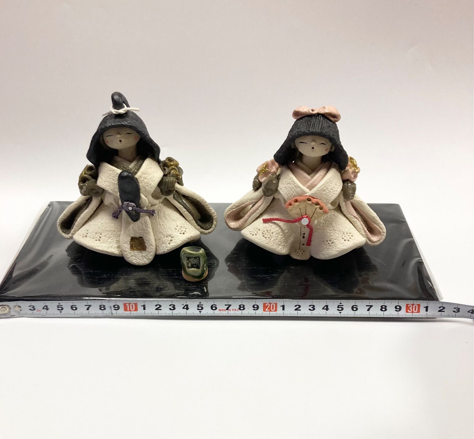 新品】花無垢 夫婦雛 雅窯 水野雅子 陶器製 お雛様 雛人形 雛飾り