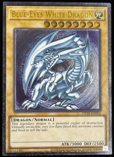 遊戯王 青眼の白龍 OTS28 レリーフ 北米版 OP28-EN001 遊戯王 英語