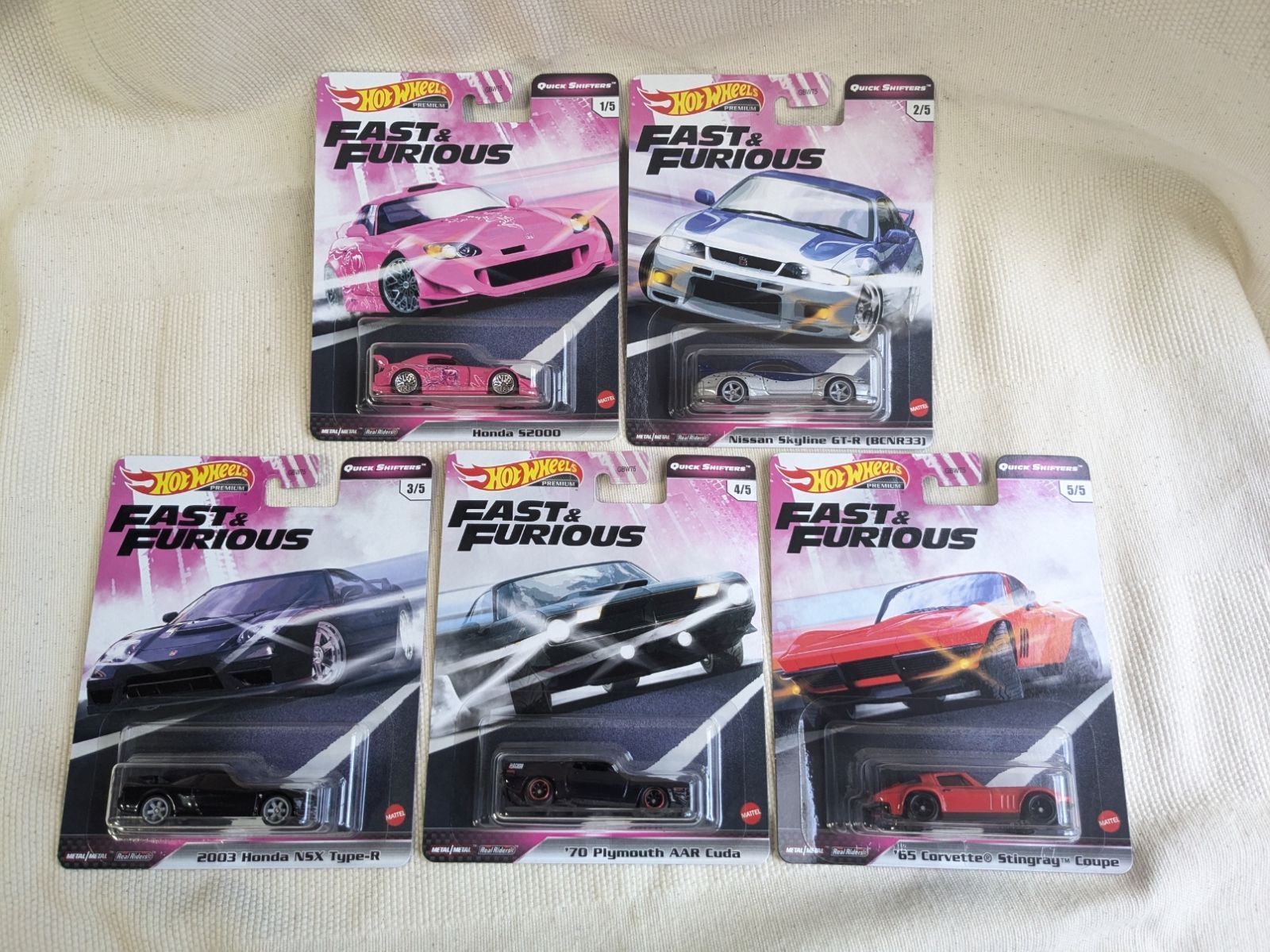 Hot Wheels ワイルドスピード クイック・シフターズ全5種セット